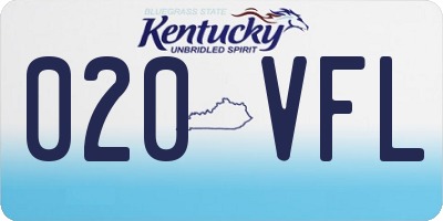 KY license plate 020VFL