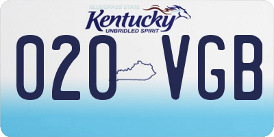 KY license plate 020VGB