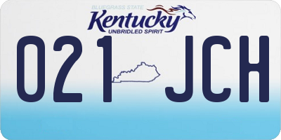 KY license plate 021JCH