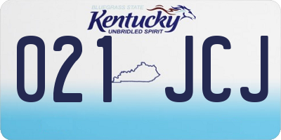 KY license plate 021JCJ