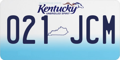 KY license plate 021JCM