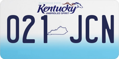 KY license plate 021JCN