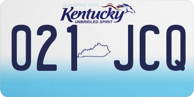 KY license plate 021JCQ