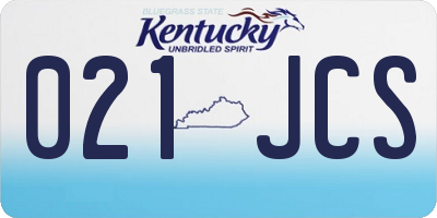 KY license plate 021JCS