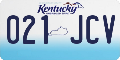 KY license plate 021JCV