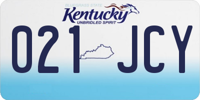 KY license plate 021JCY