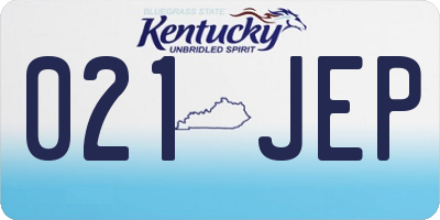 KY license plate 021JEP