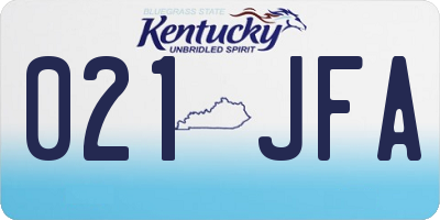 KY license plate 021JFA