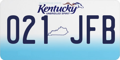 KY license plate 021JFB
