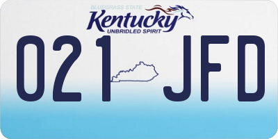 KY license plate 021JFD