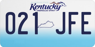 KY license plate 021JFE