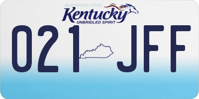 KY license plate 021JFF