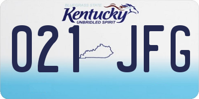 KY license plate 021JFG