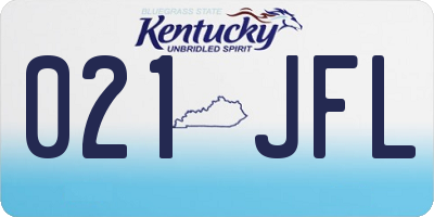 KY license plate 021JFL