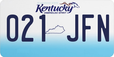 KY license plate 021JFN