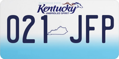 KY license plate 021JFP