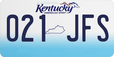 KY license plate 021JFS