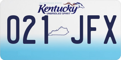KY license plate 021JFX