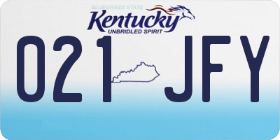 KY license plate 021JFY