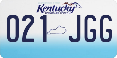 KY license plate 021JGG