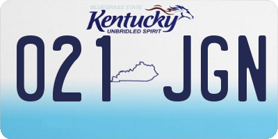 KY license plate 021JGN
