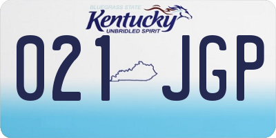 KY license plate 021JGP