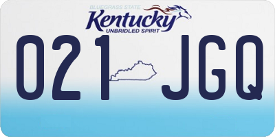 KY license plate 021JGQ