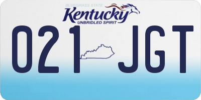 KY license plate 021JGT
