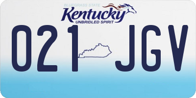 KY license plate 021JGV