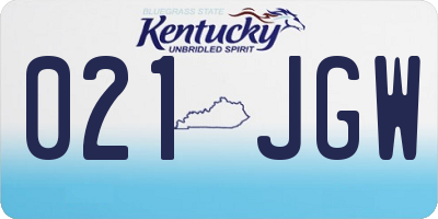 KY license plate 021JGW