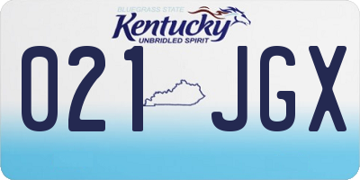 KY license plate 021JGX