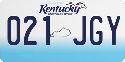 KY license plate 021JGY