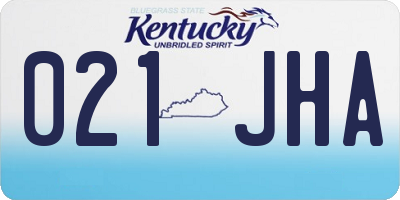 KY license plate 021JHA