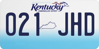 KY license plate 021JHD