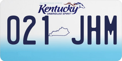 KY license plate 021JHM