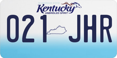 KY license plate 021JHR