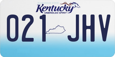 KY license plate 021JHV