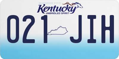 KY license plate 021JIH