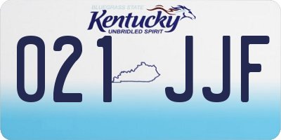 KY license plate 021JJF