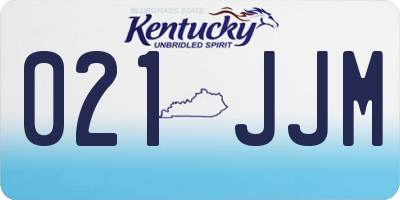 KY license plate 021JJM