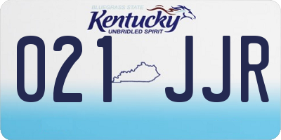 KY license plate 021JJR