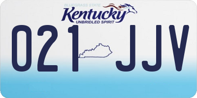 KY license plate 021JJV