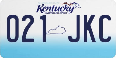 KY license plate 021JKC