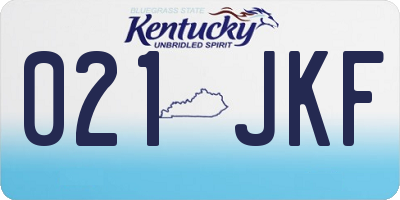 KY license plate 021JKF
