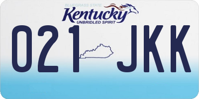 KY license plate 021JKK