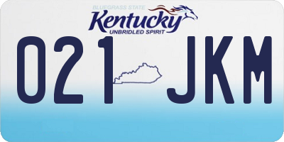 KY license plate 021JKM