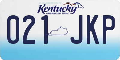 KY license plate 021JKP