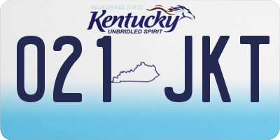 KY license plate 021JKT