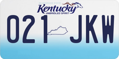 KY license plate 021JKW