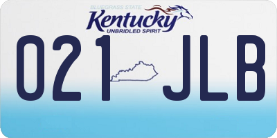 KY license plate 021JLB
